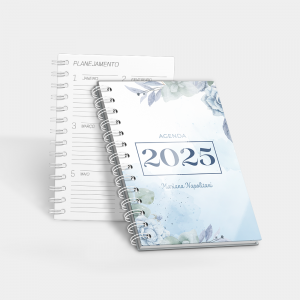 Agenda Semanal Capa Dura e Miolo Padrão em Sulfite 63g 14,8x21,0cm 4x0 Laminação  Wire-o Branco